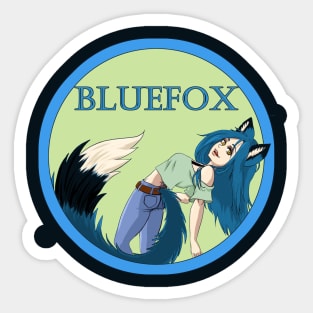 Blue Fox Sticker